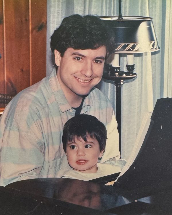 Prof. Smaldone giving a Keyboard Harmony lesson, circa 1990